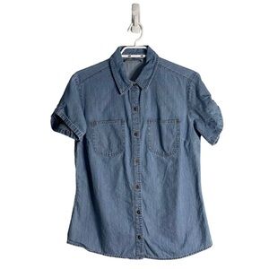 Lee Riders Women's Denim Short Sleeve Button Shirt